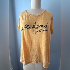 Sundry Weekend French Embroidered Tee